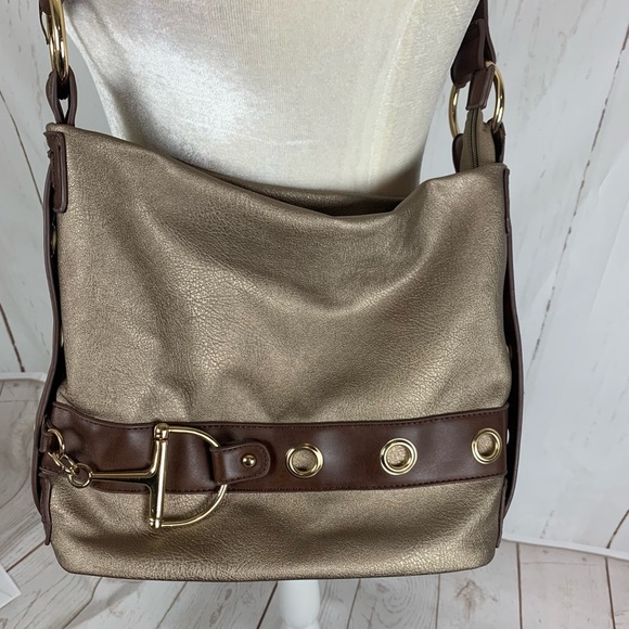Liz Soto Anna crossbody purse handbag bronze brown - Picture 1 of 10